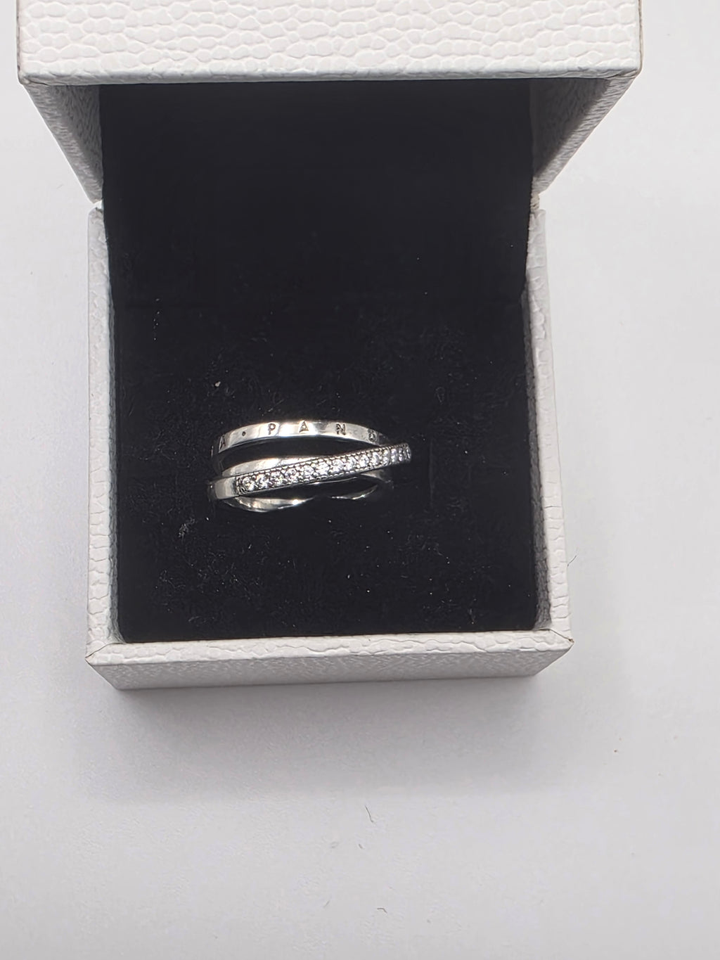 DiVolina Crossover Pave Triple Band Ring Sterling silver 925